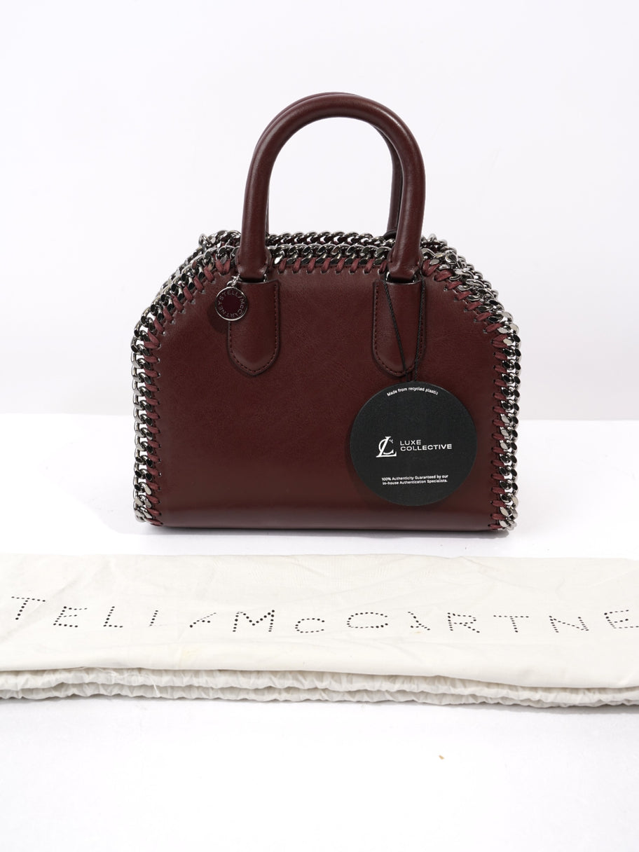 Stella McCartney Falabella Box Burgundy Faux Leather Image 9