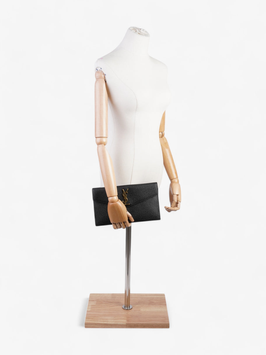 Saint Laurent Uptown Clutch Black Grained Leather Image 2