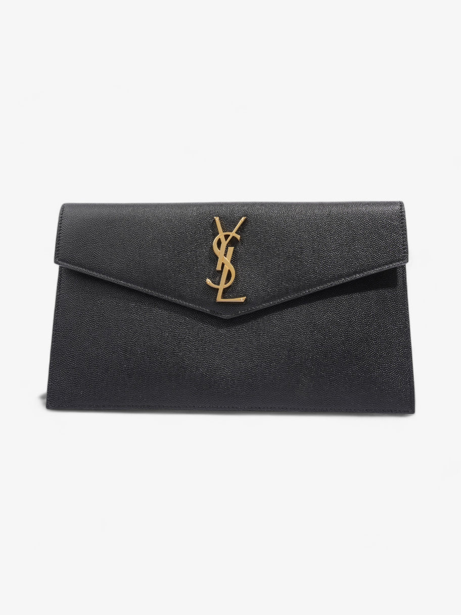 Saint Laurent Uptown Clutch Black Grained Leather Image 1