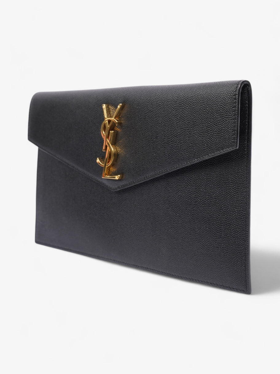 Saint Laurent Uptown Clutch Black Grained Leather Image 4