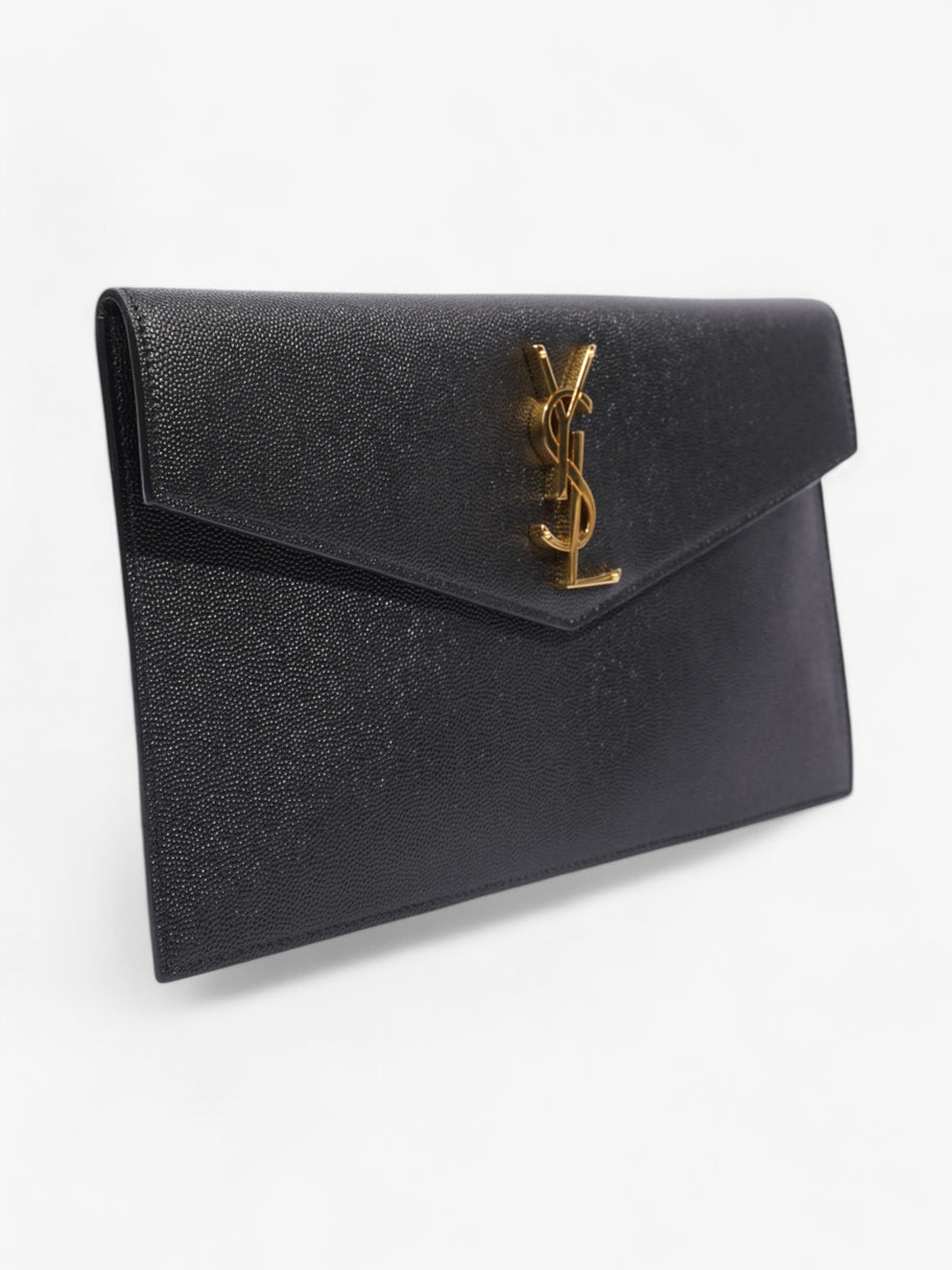 Saint Laurent Uptown Clutch Black Grained Leather Image 5