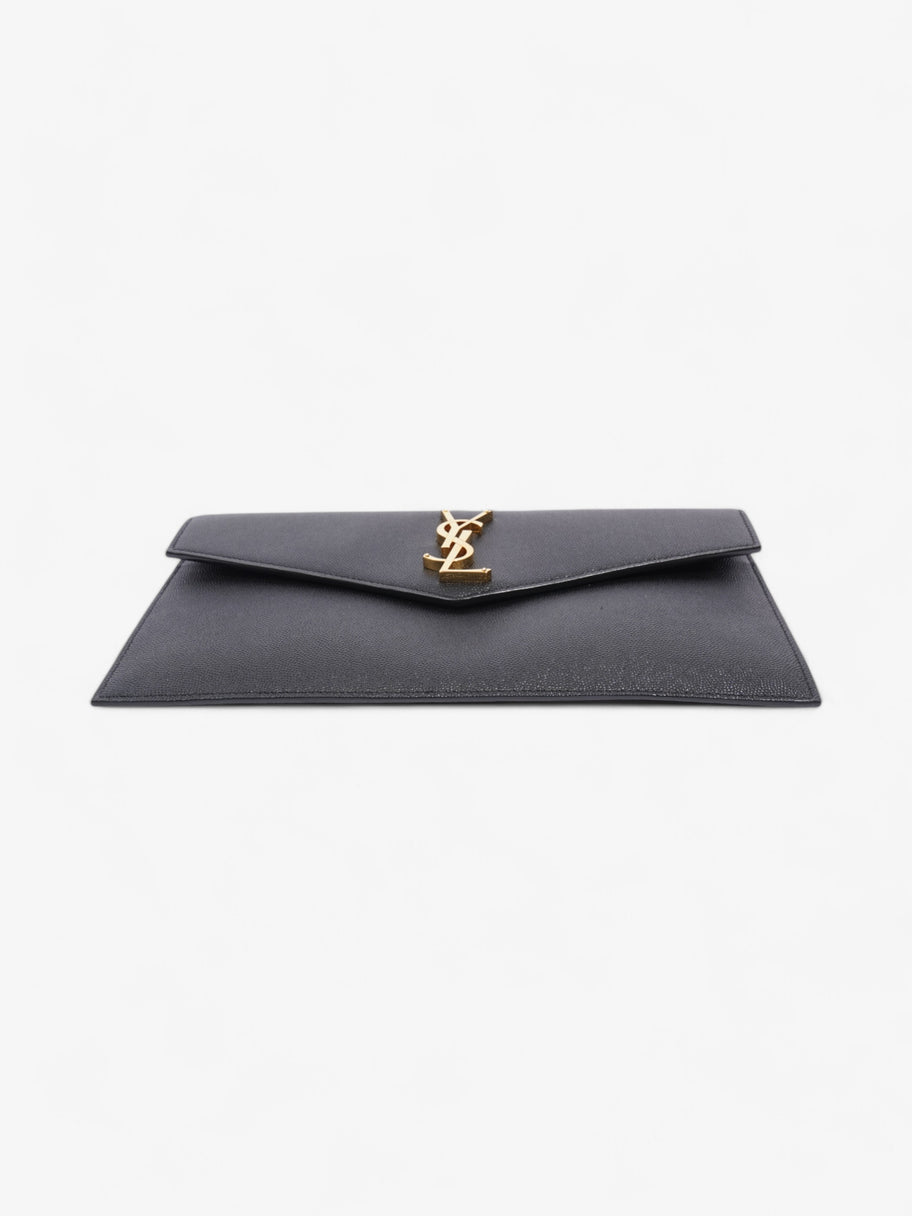 Saint Laurent Uptown Clutch Black Grained Leather Image 6