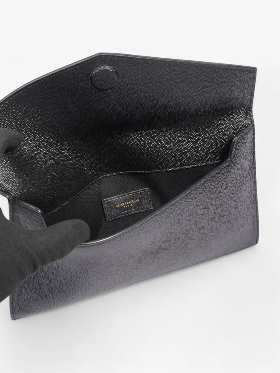 Saint Laurent Uptown Clutch Black Grained Leather Image 7