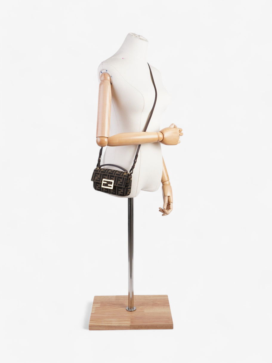 Fendi Baguette Zucca / Brown Fabric Mini Image 2