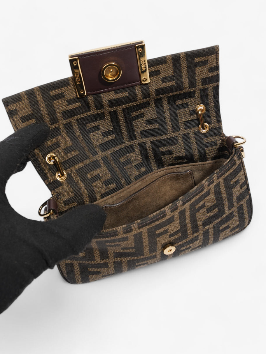 Fendi Baguette Zucca / Brown Fabric Mini Image 8