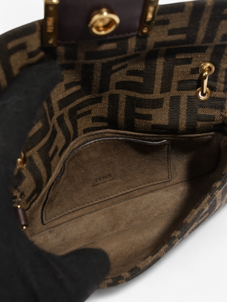 Fendi Baguette Zucca / Brown Fabric Mini Image 9