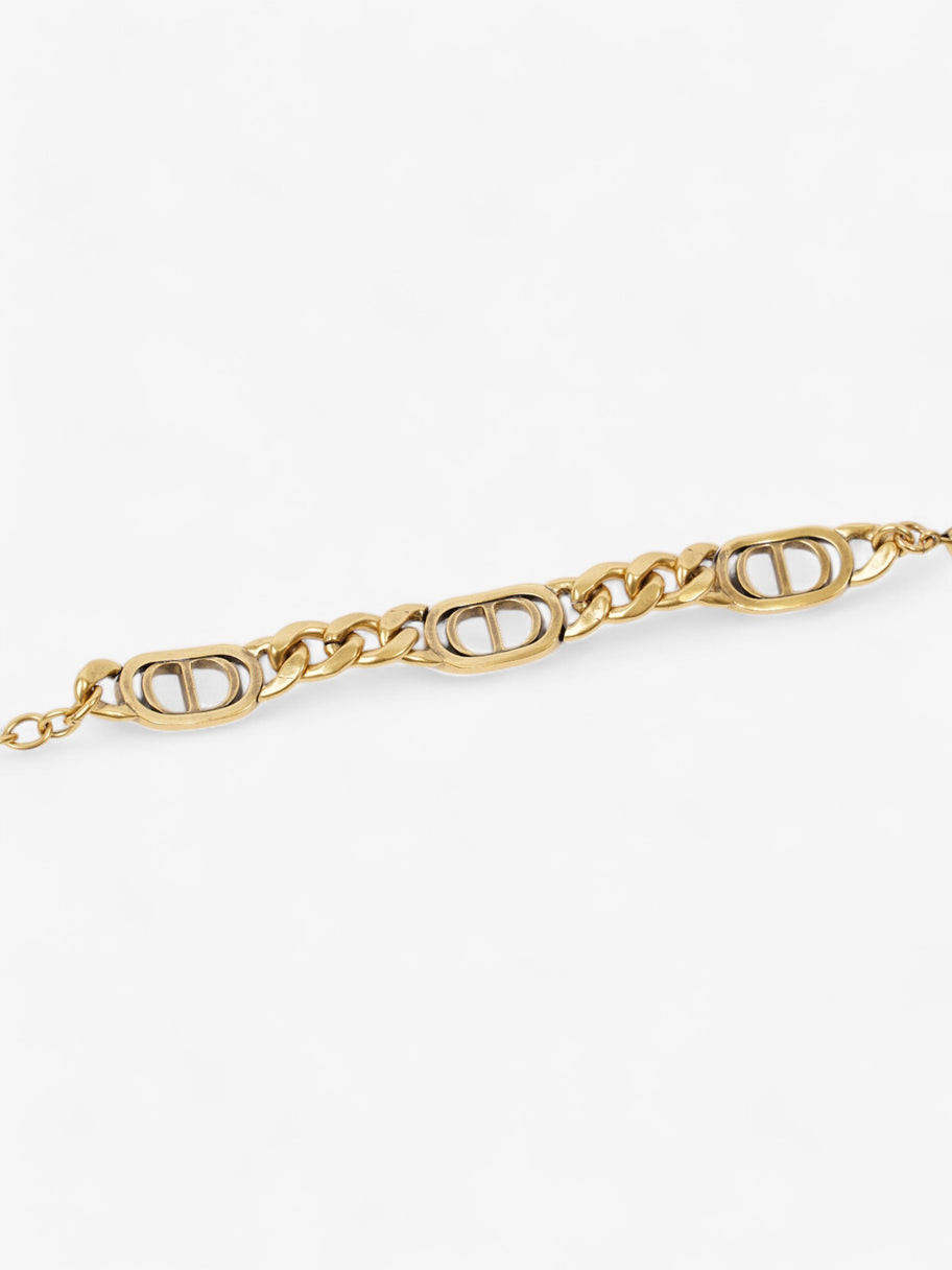 Christian Dior CD Chain Bracelet Gold Base Metal Image 3