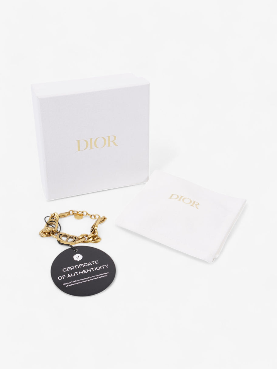 Christian Dior CD Chain Bracelet Gold Base Metal Image 5
