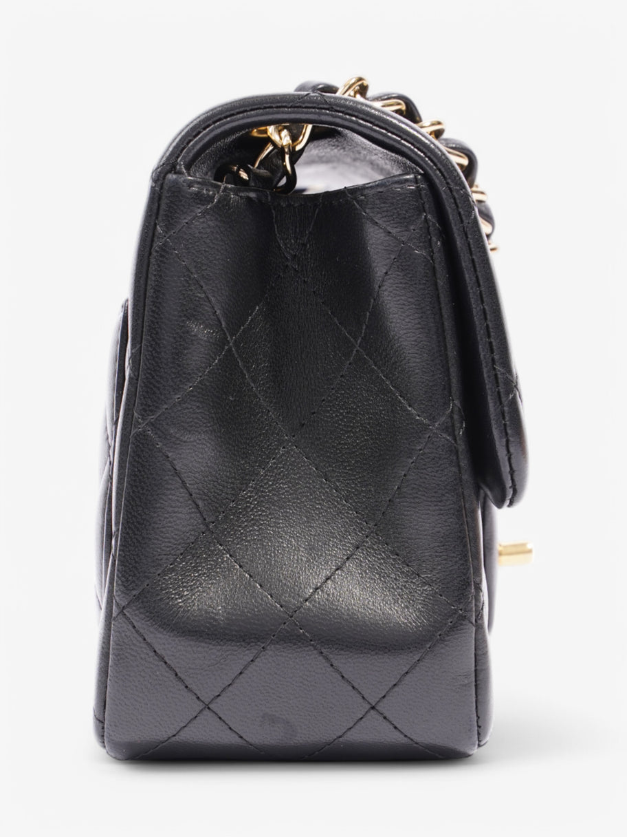 Chanel Classic Square Flap Black Lambskin Leather Mini Image 5