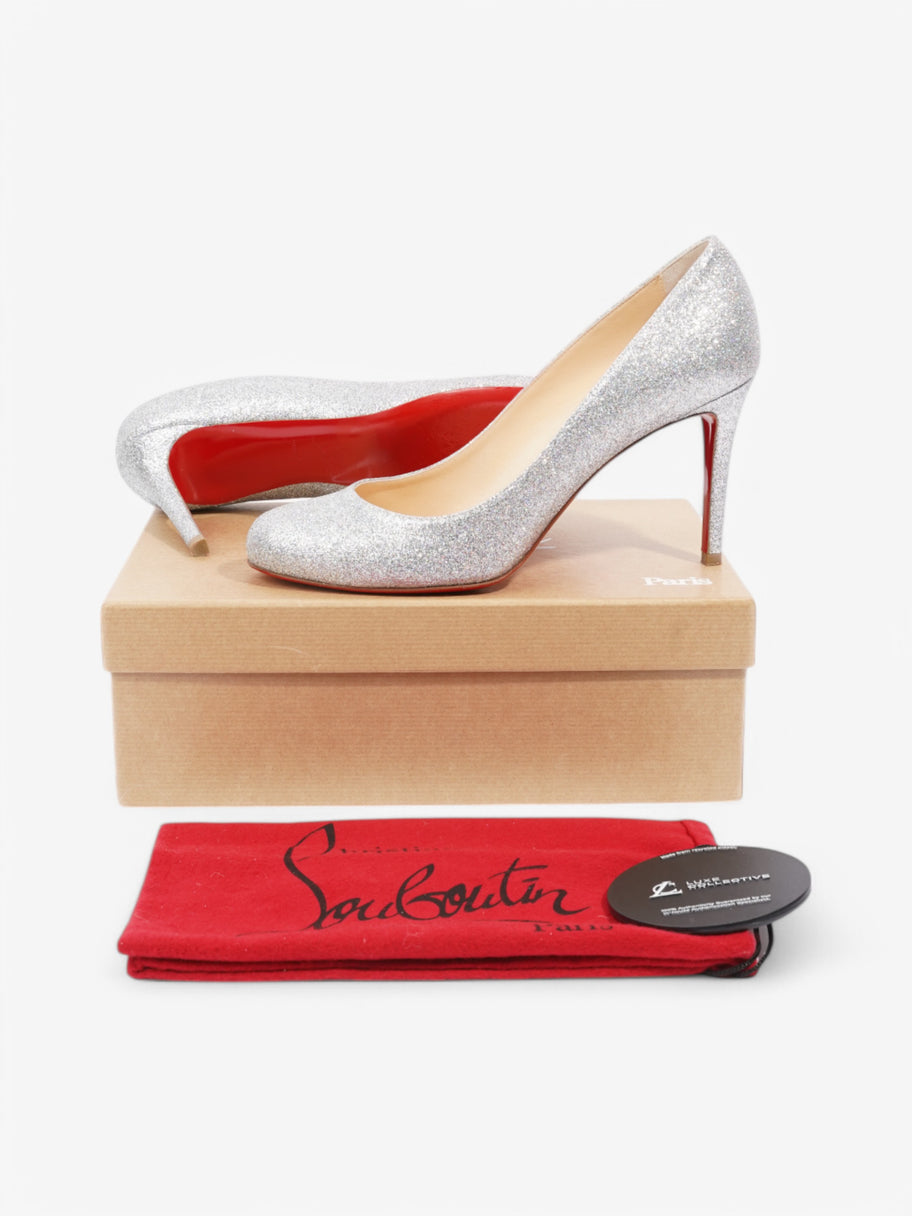Christian Louboutin Fifille  85 Silver Glitter EU 40 UK 7 Image 10