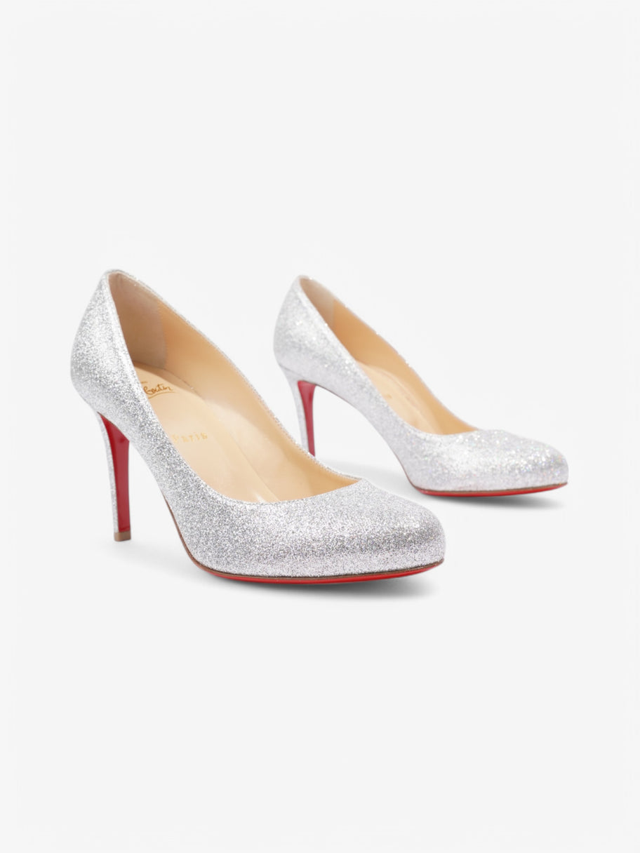 Christian Louboutin Fifille  85 Silver Glitter EU 40 UK 7 Image 2