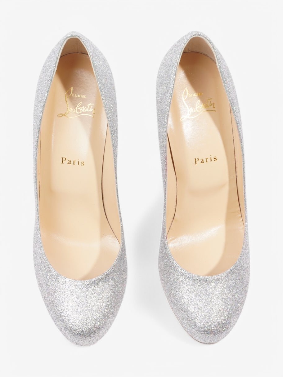 Christian Louboutin Fifille  85 Silver Glitter EU 40 UK 7 Image 8