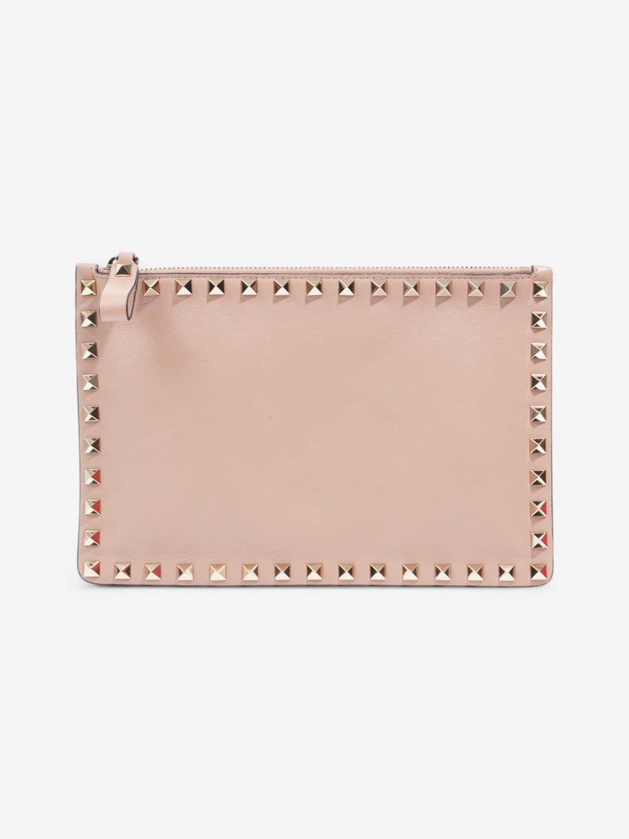Valentino Rockstud Clutch Nude Leather Image 1