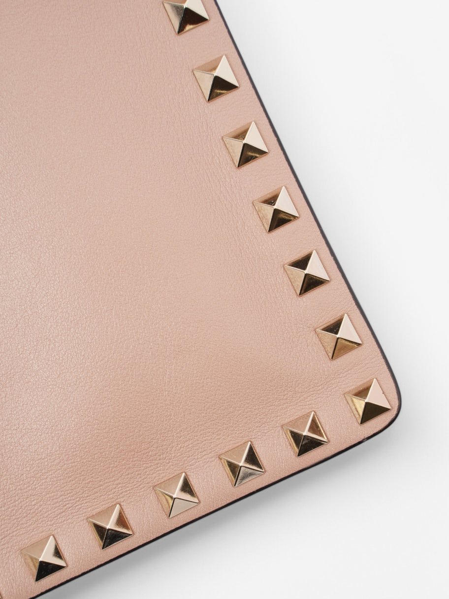 Valentino Rockstud Clutch Nude Leather Image 4