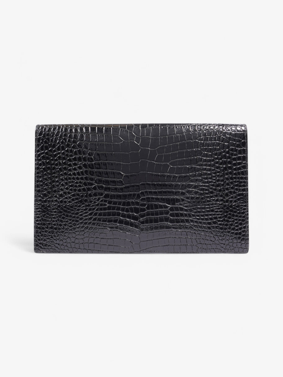 Saint Laurent Uptown Pouch Black Embossed Leather Image 3