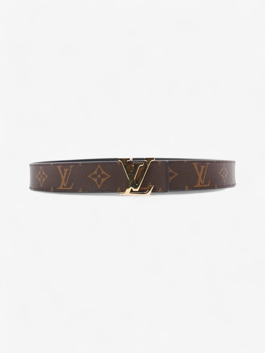 Louis Vuitton LV Initiales Reversible Belt Monogram / Black / Gold Canvas 85cm / 34