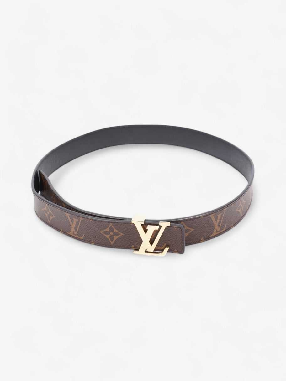 Louis Vuitton LV Initiales Reversible Belt Monogram / Black / Gold Canvas 85cm / 34
