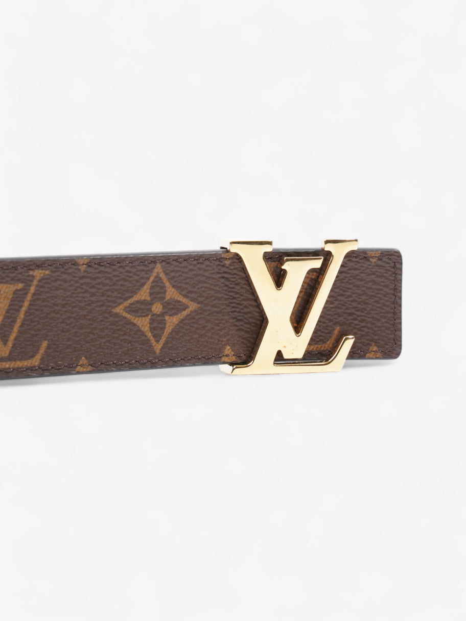 Louis Vuitton LV Initiales Reversible Belt Monogram / Black / Gold Canvas 85cm / 34