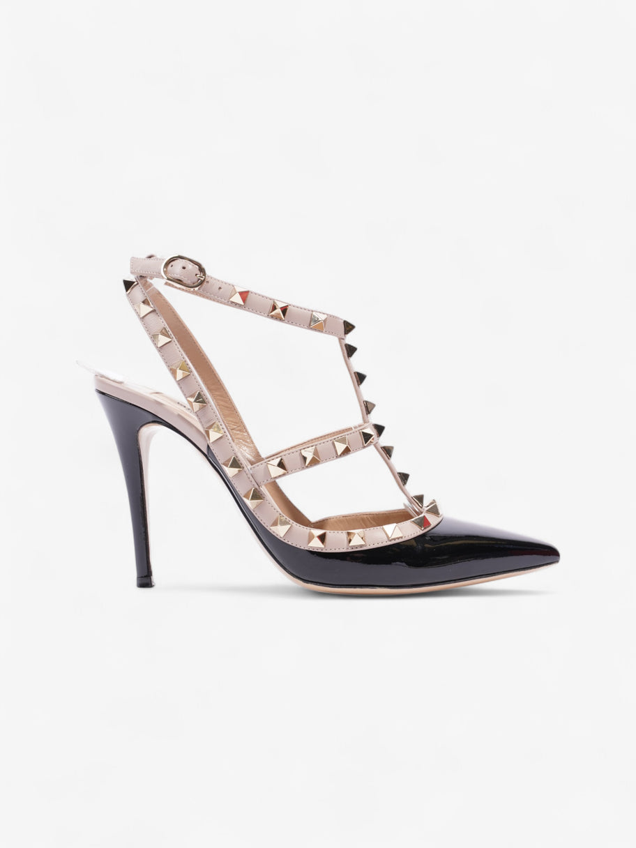 Valentino Rockstud Heels 100 Black / Nude Patent Leather EU 38 UK 5 Image 1