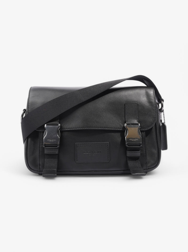  Coach Track Messenger Bag Black Leather