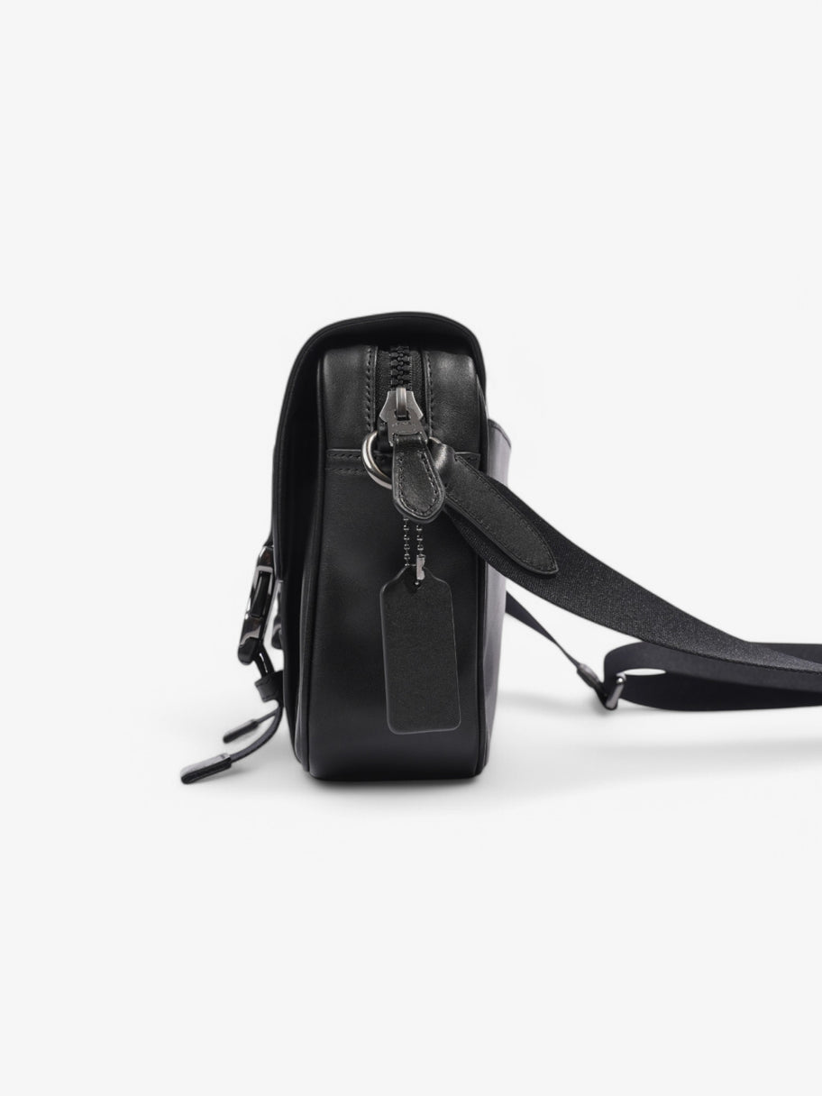 Coach Track Messenger Bag Black Leather Image 3