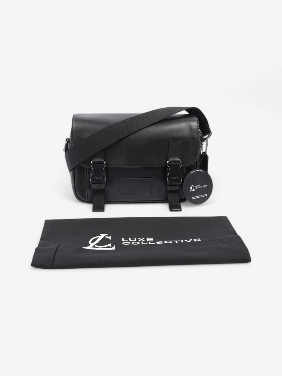 Coach Track Messenger Bag Black Leather Image 8