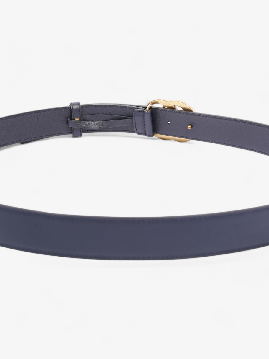 Gucci GG Marmont Belt Navy Leather 100cm 40