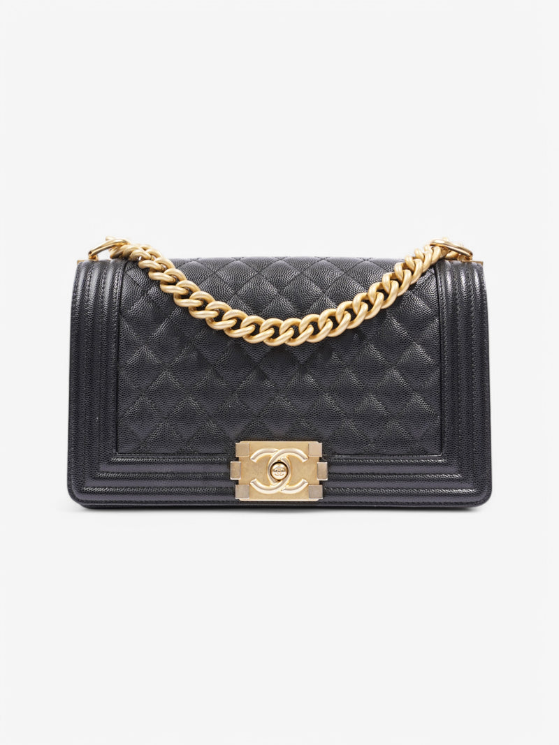  Chanel Boy Bag Black Leather Medium