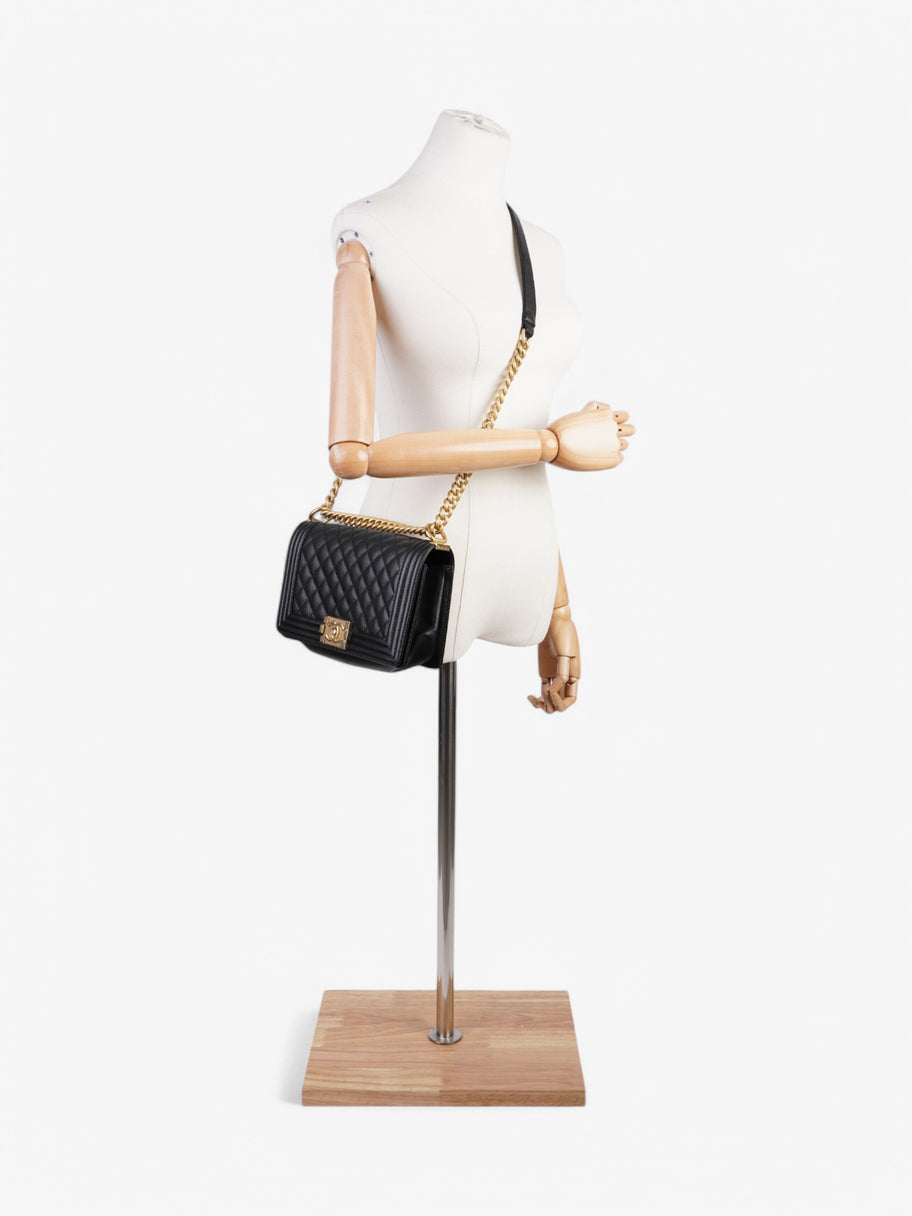 Chanel Boy Bag Black Leather Medium Image 2