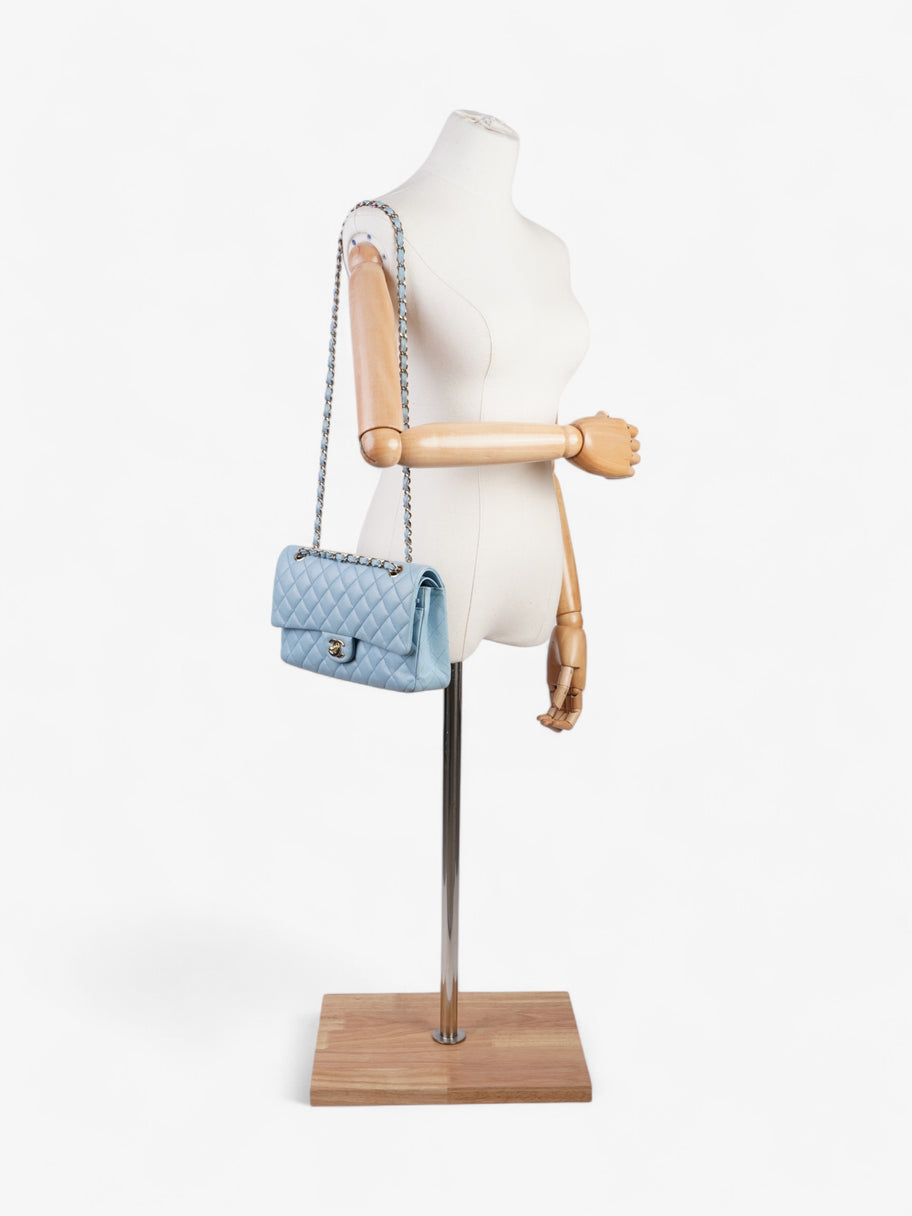 Chanel Classic Double Flap Light Blue Caviar Leather Medium Image 2