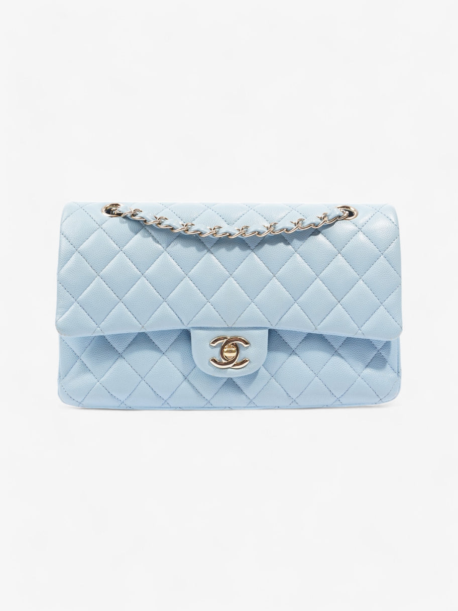 Chanel Classic Double Flap Light Blue Caviar Leather Medium Image 1