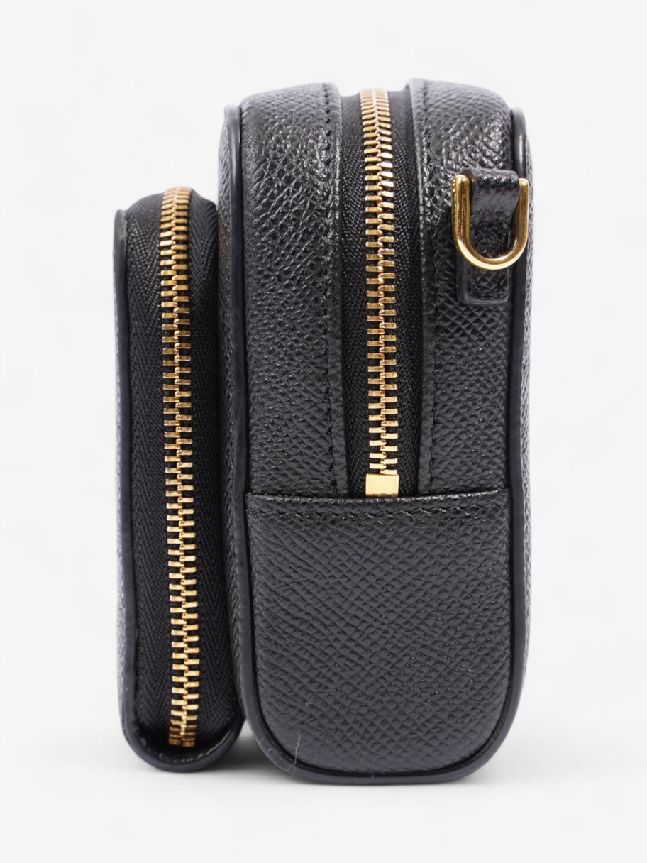 Christian Dior Caro Double Pouch Bag Black Calfskin Leather Image 3