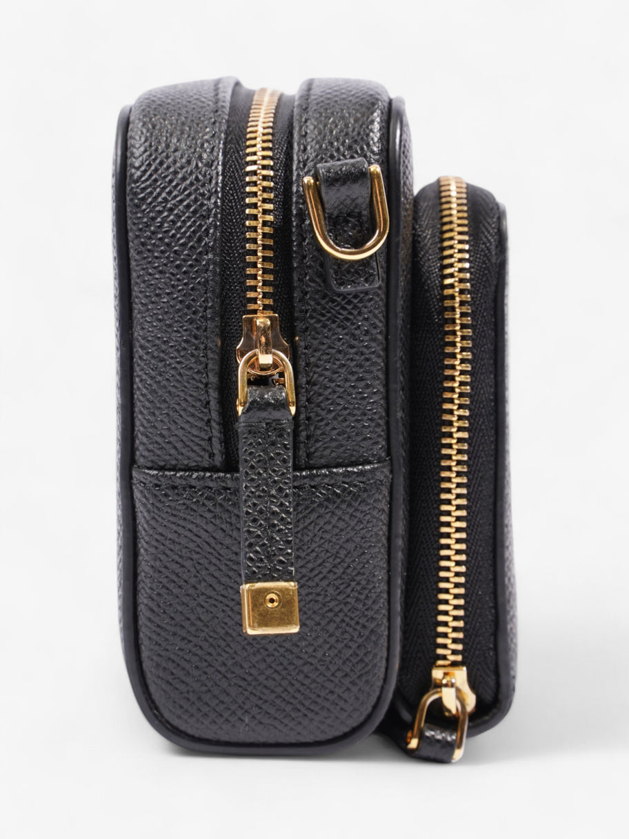 Christian Dior Caro Double Pouch Bag Black Calfskin Leather Image 5