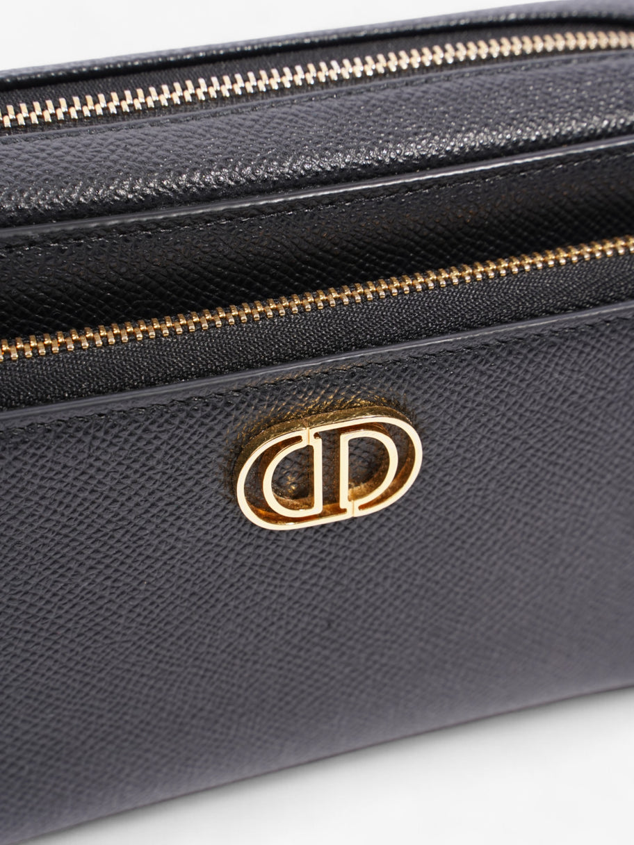 Christian Dior Caro Double Pouch Bag Black Calfskin Leather Image 7