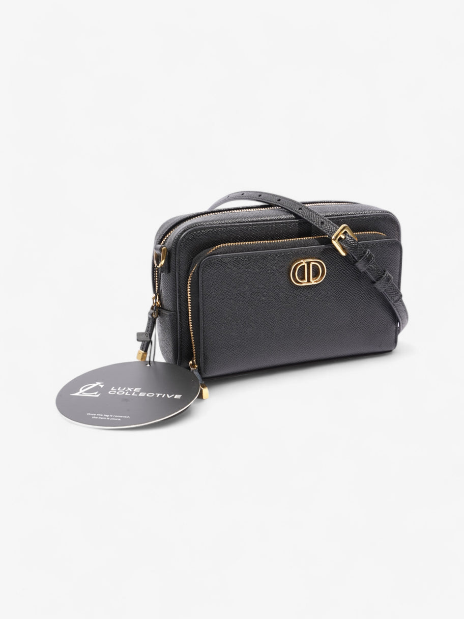 Christian Dior Caro Double Pouch Bag Black Calfskin Leather Image 9