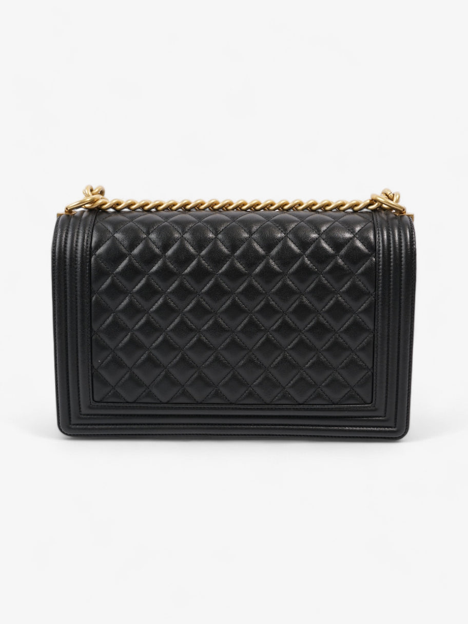 Chanel Boy Bag Black Lambskin Leather New Medium Image 4