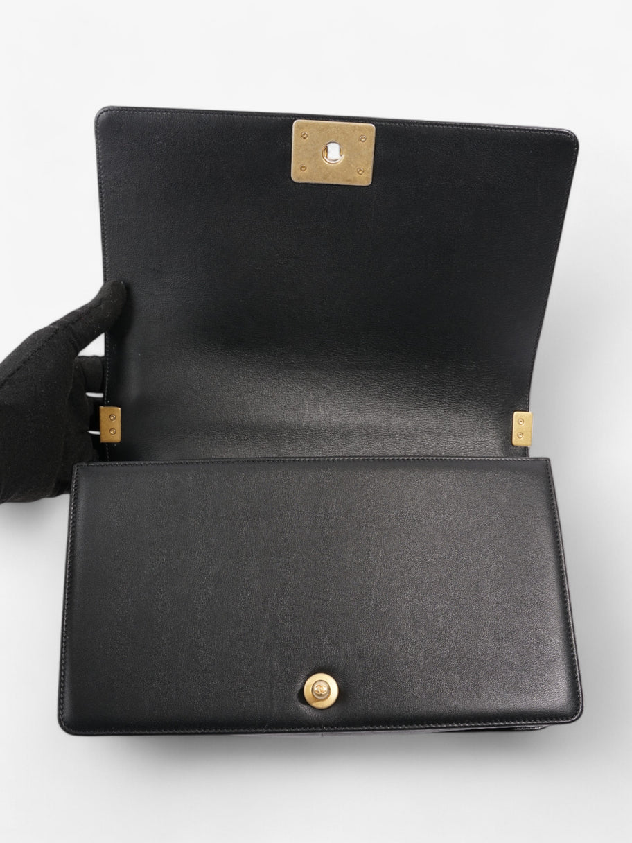 Chanel Boy Bag Black Lambskin Leather New Medium Image 8