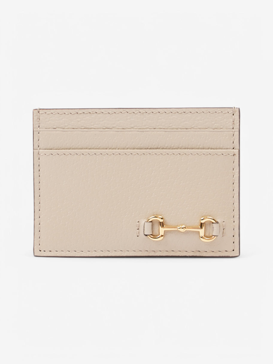 Gucci Horsebit 1955 Card Holder Beige / Gold Calfskin Leather Image 1