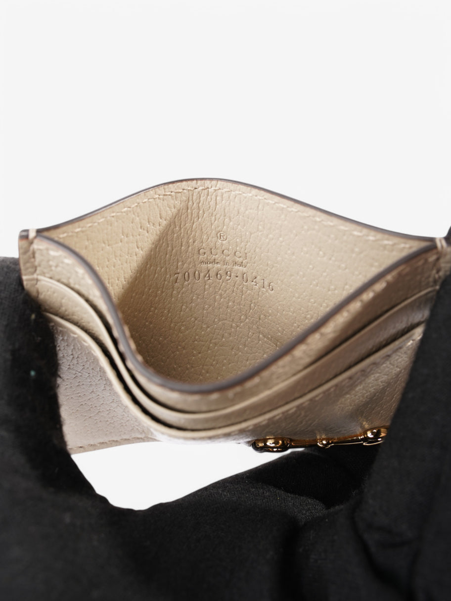 Gucci Horsebit 1955 Card Holder Beige / Gold Calfskin Leather Image 4
