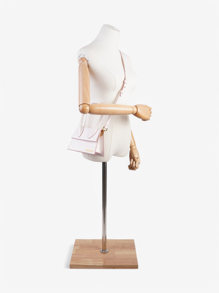 Jacquemus Le Chiquito Pink Embossed Leather Moyen Image 2