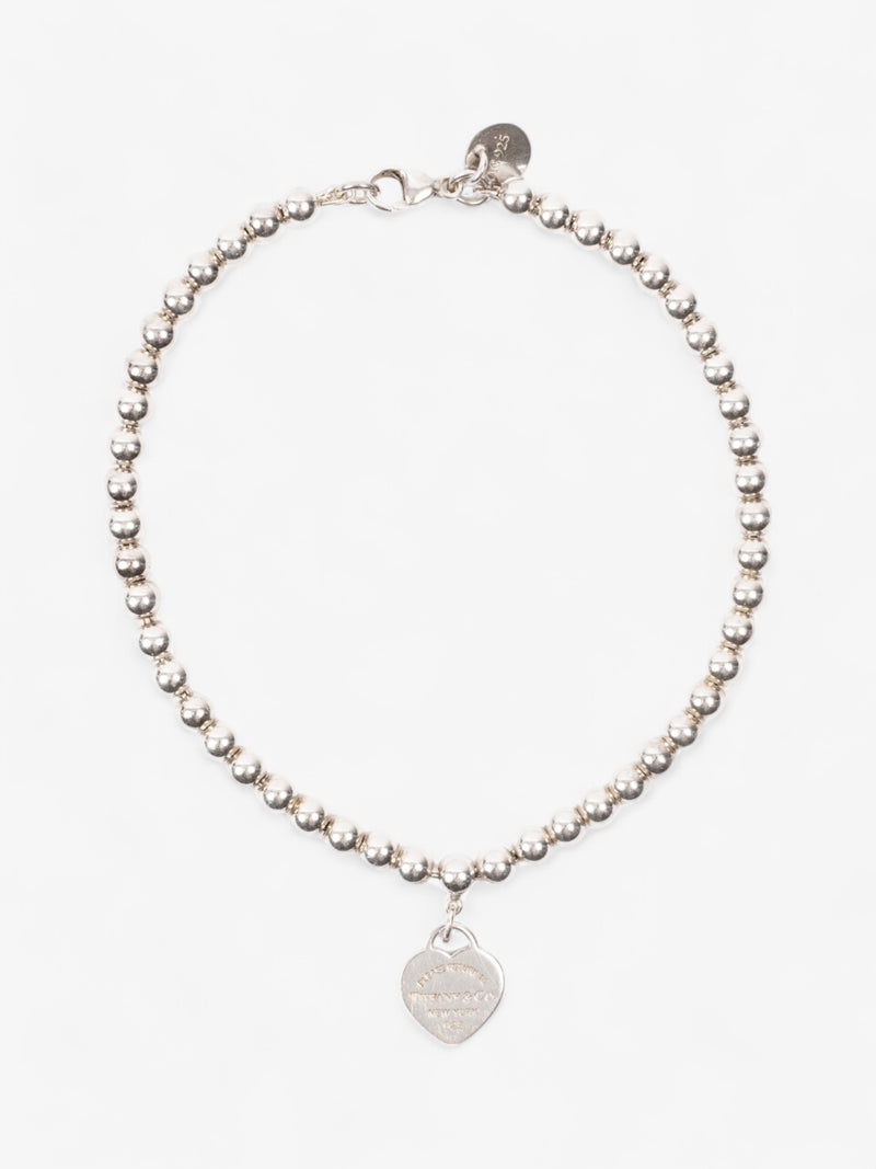  Tiffany and Co Heart Tag Bead Bracelet Silver Silver Sterling 19cm
