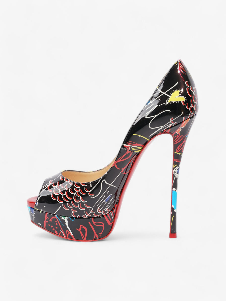 Christian Louboutin Lady Peep 150mm Black / Multicoloured Patent Leather EU 37.5 UK 4.5 Image 3