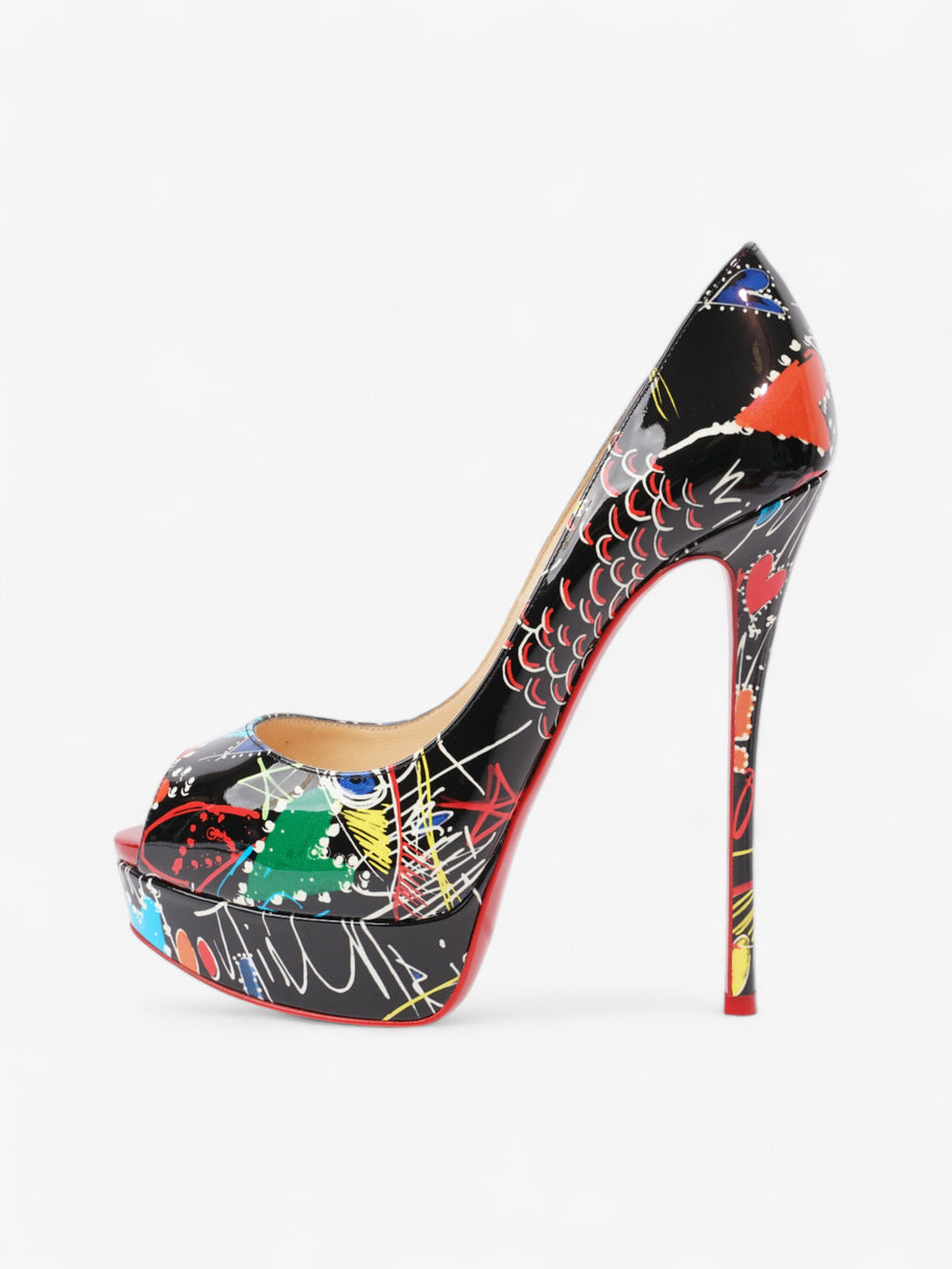 Christian Louboutin Lady Peep 150mm Black / Multicoloured Patent Leather EU 37.5 UK 4.5 Image 5