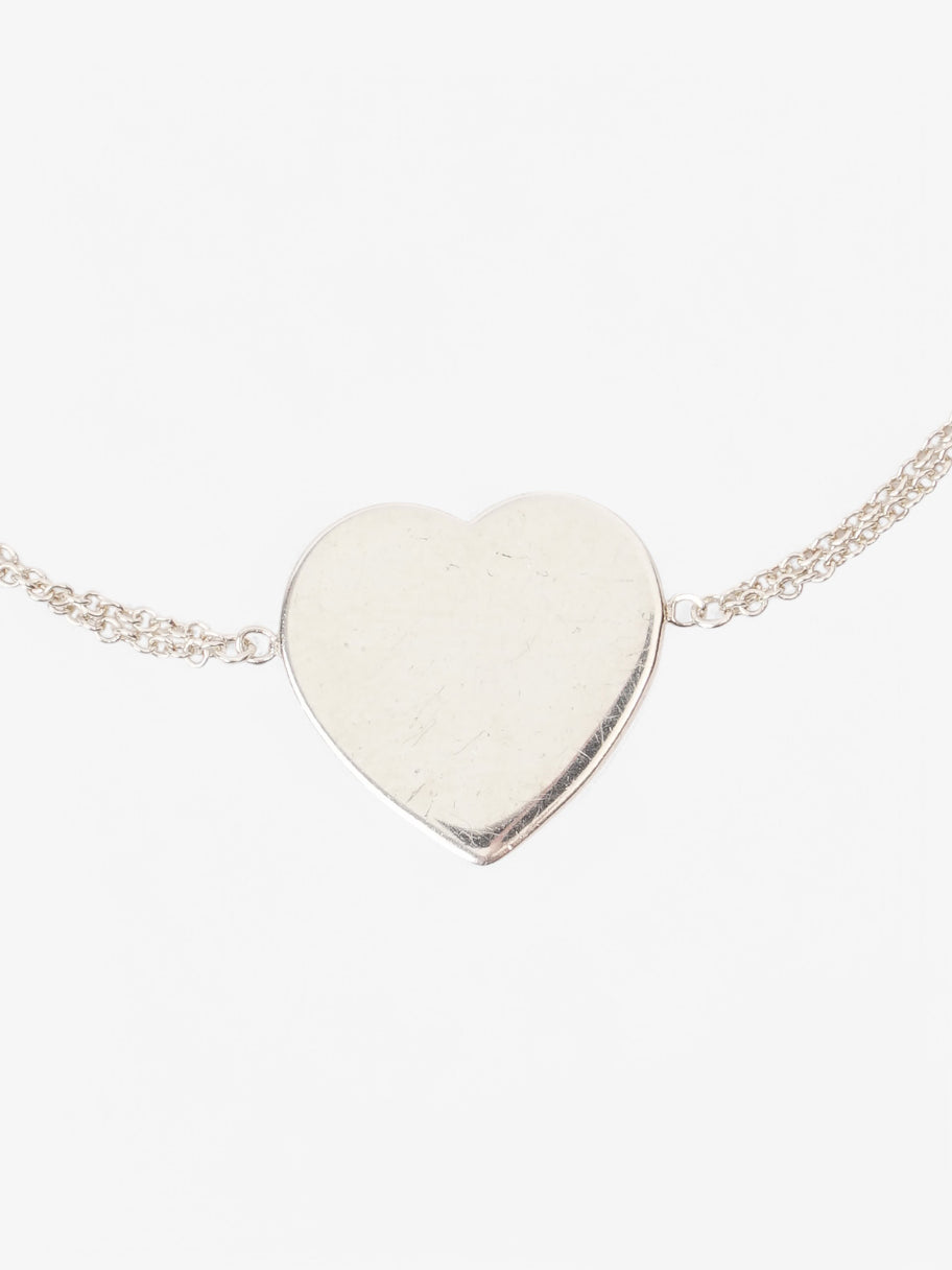 Tiffany and Co Return to Tiffany Double Chain Heart Bracelet Silver Silver Sterling Image 4