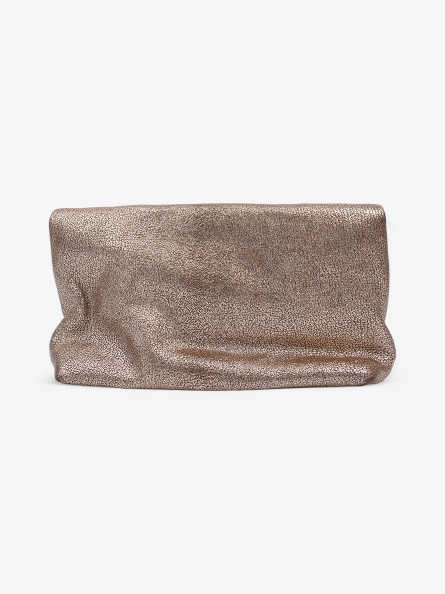 Mulberry Metallic Clutch Bag Gold Leather Image 4