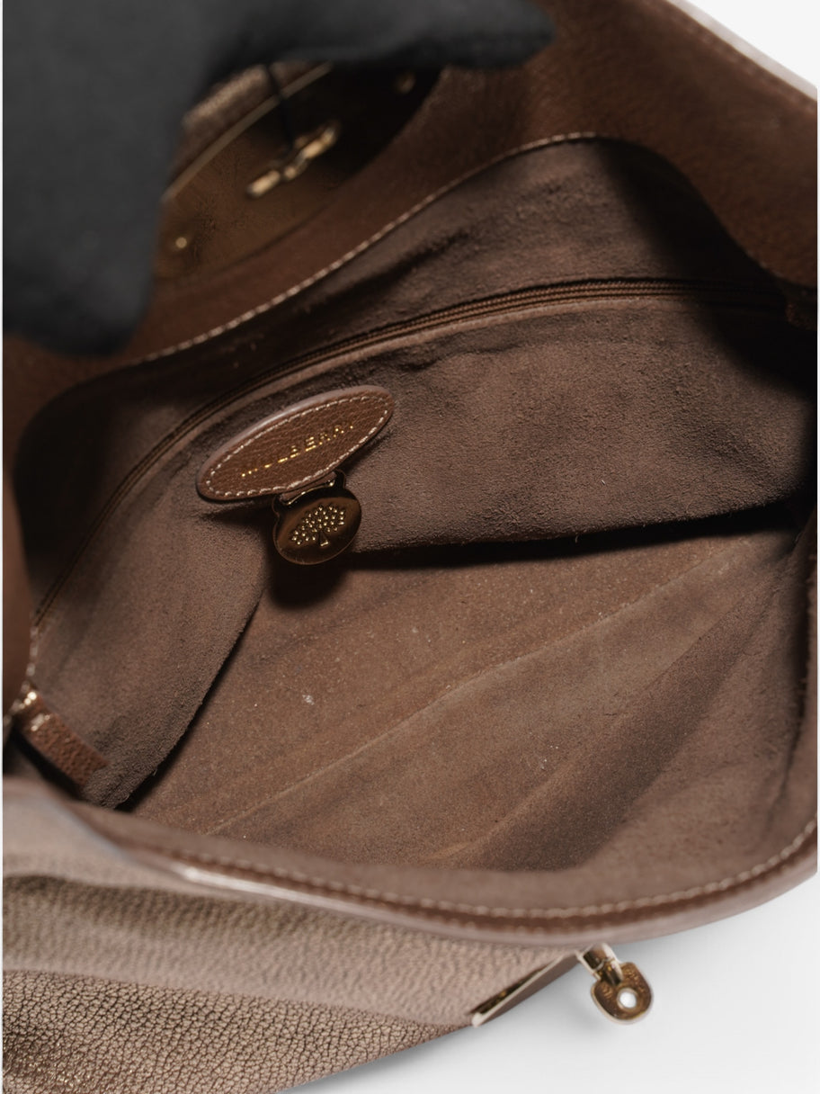 Mulberry Metallic Clutch Bag Gold Leather Image 9