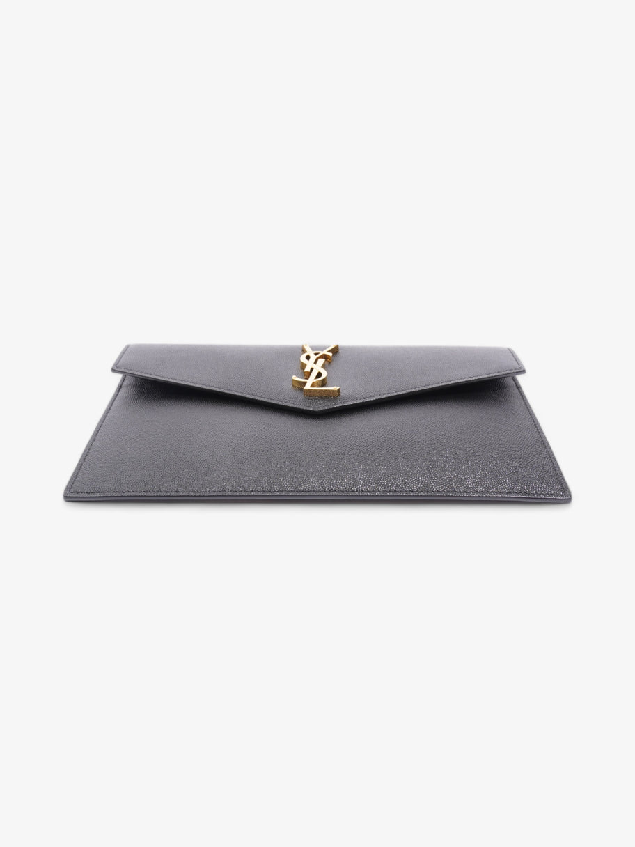 Saint Laurent Uptown Clutch Black Grained Leather Image 6