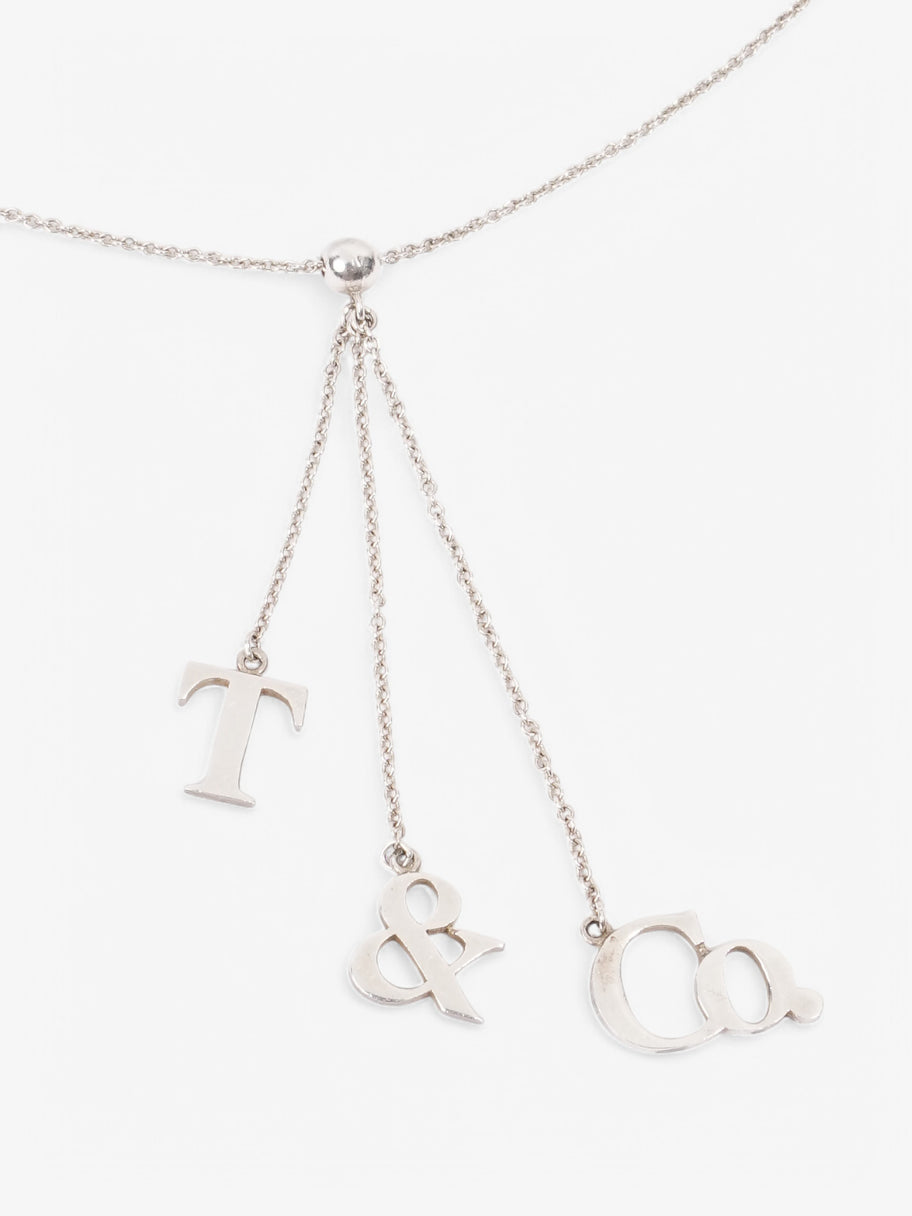 Tiffany and Co T&Co Drop Pendant Necklace Silver Silver Sterling Image 2