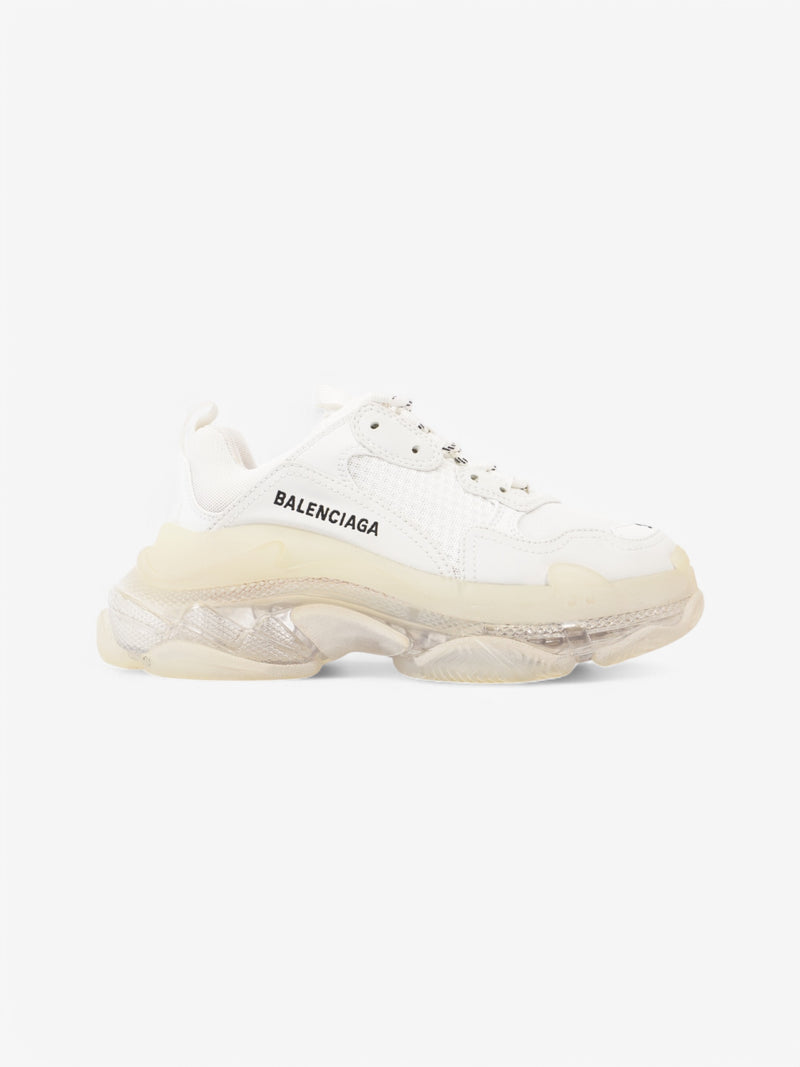  Balenciaga Triple S Clear Sole White  / Black Mesh EU 37 UK 4