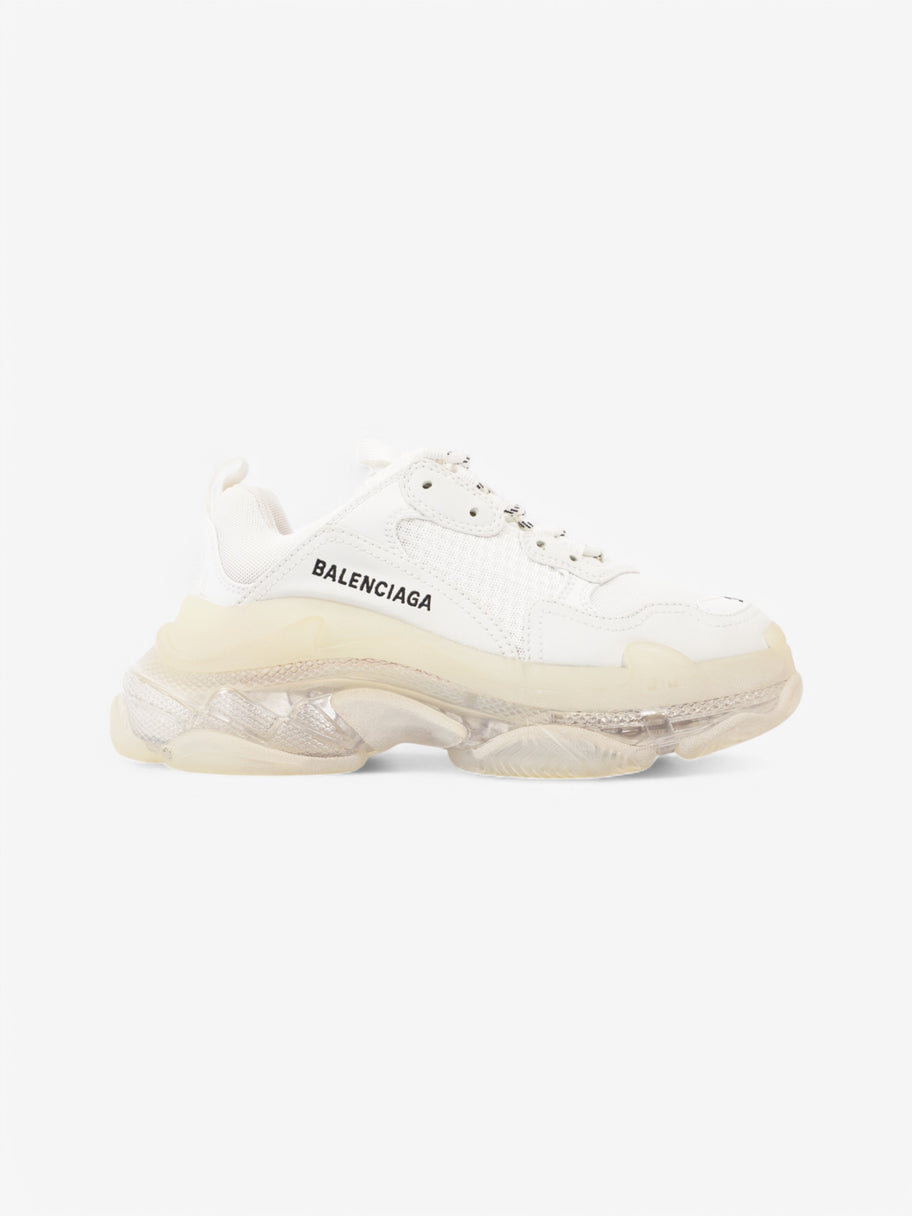 Balenciaga Triple S Clear Sole White  / Black Mesh EU 37 UK 4 Image 1